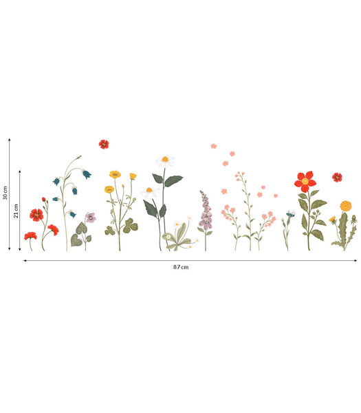 WILDFLOWERS - Muurstickers - Wilde bloemen