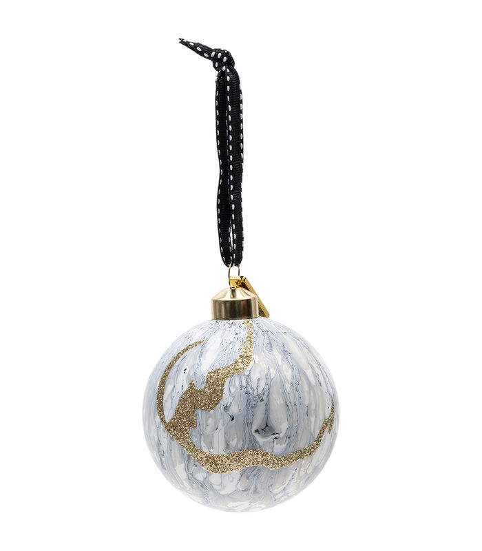 Pretty Marble Ornament grey Dia 8 image number 0