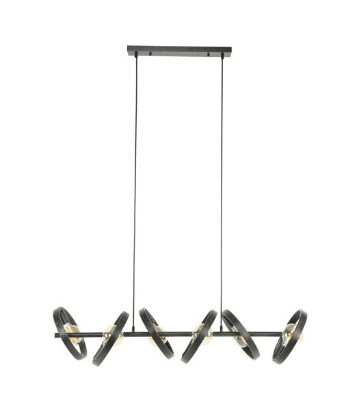 Beam - Hanglamp - rond - metaal - zwart - 6 lichtpunten