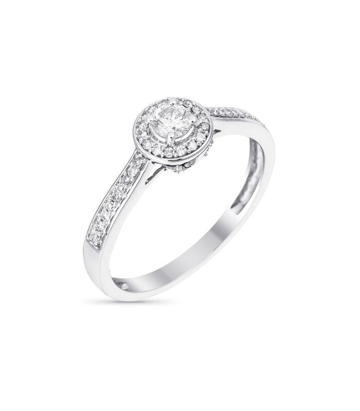 Ring 'Brillant Somptueux' witgoud en diamanten image number 0