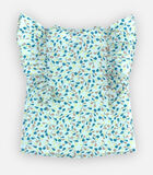 Mouwloze bloesje met prints, aqua image number 1