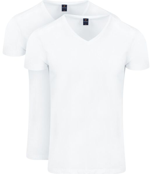 Suitable Vitasu T-Shirt Col En V Blanc 2-Pack
