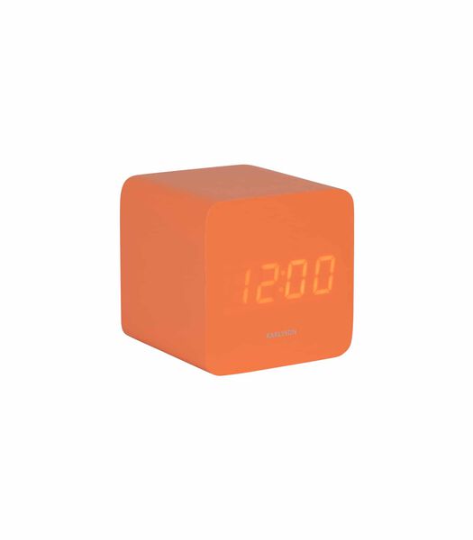 Réveil Spry Square - Orange - 6.6x6.8x6.6cm