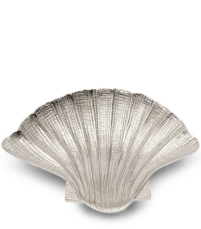 Andria Shell Decoratieschaal Zilver - schelp schaal 40 cm image number 0