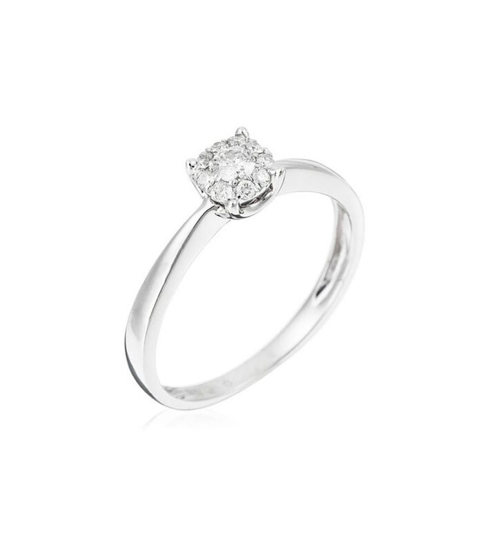 Ring 'Brillant Lucia' witgoud en diamanten image number 0