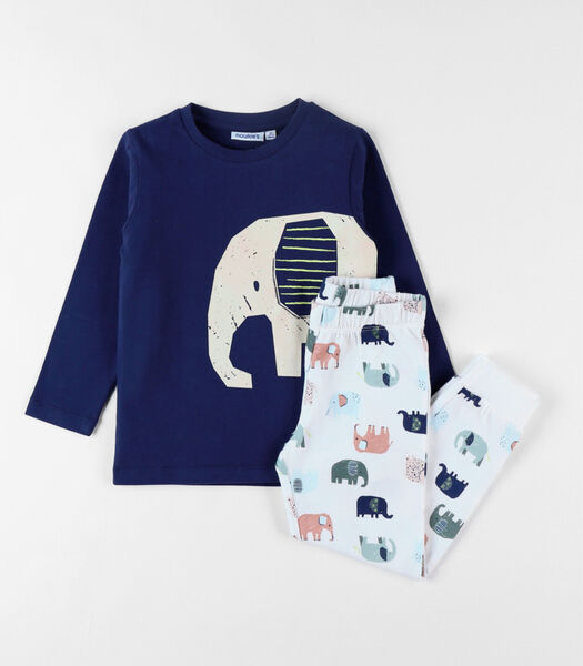 Jersey olifanten 2-delige pyjama,indigo/ecru