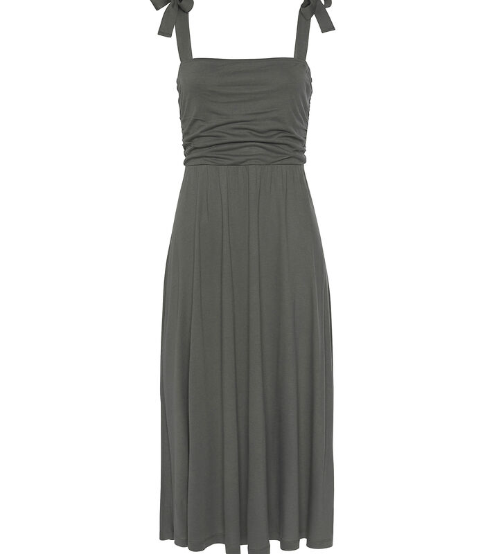 Zomerse jurk in olijfkleur image number 4