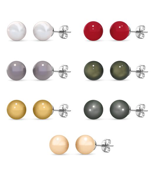 Oorbellen Box 7 Days Colourful Pearl - Oostenrijkse parel van zeer hoge kwaliteit