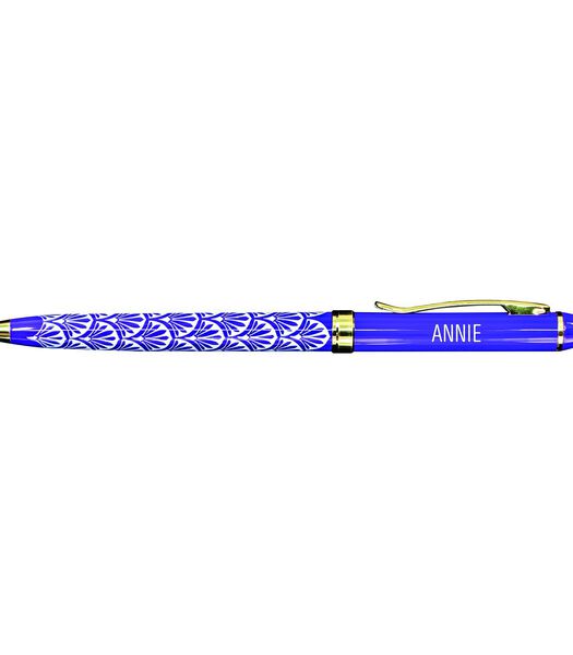Fijne pen in gelakt metaal violet - Annie