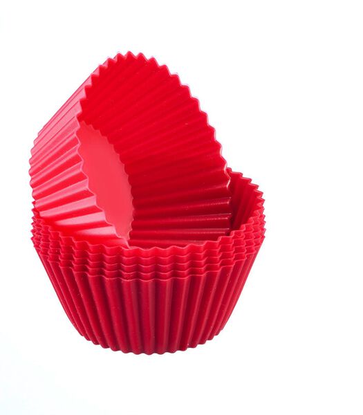 Moules à muffins en silicone  Rouge ø 7 cm - 6 pièces