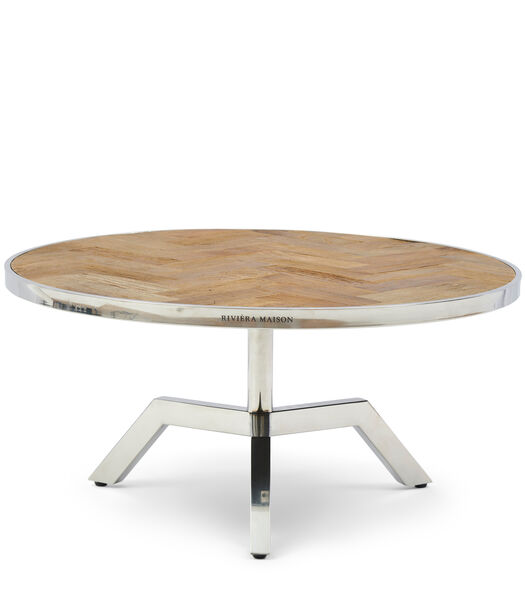 Riviera Maison Salontafel Rond Verstelbaar 80 cm - Kirkwood Adjustable Table - Zilver
