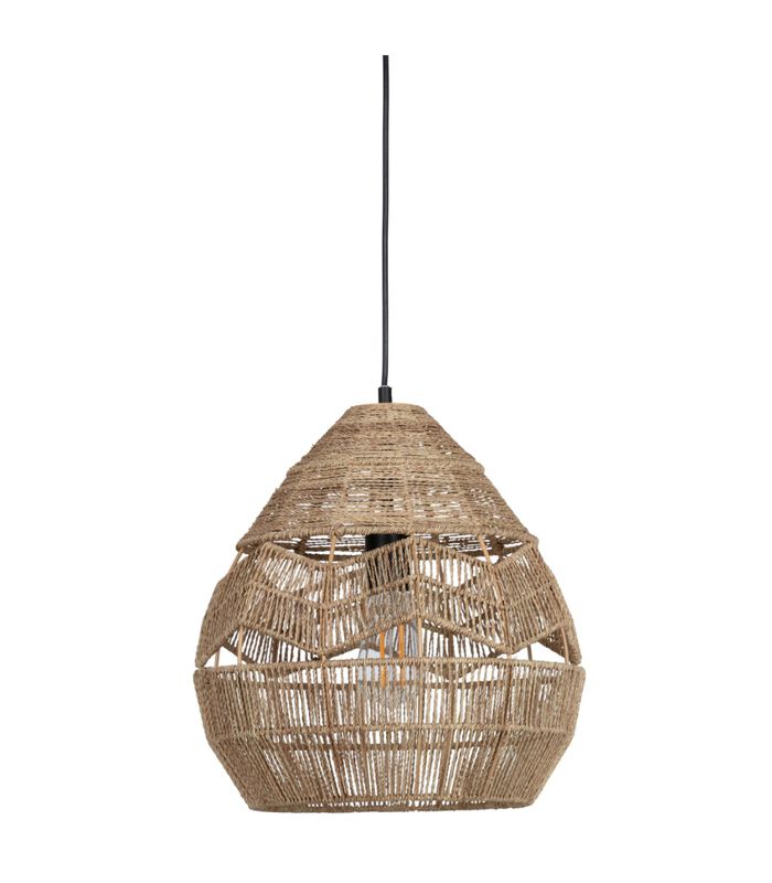 Lampe à suspension - Corde en papier - Naturelle - 37x35x35 cm - Adelaide image number 2