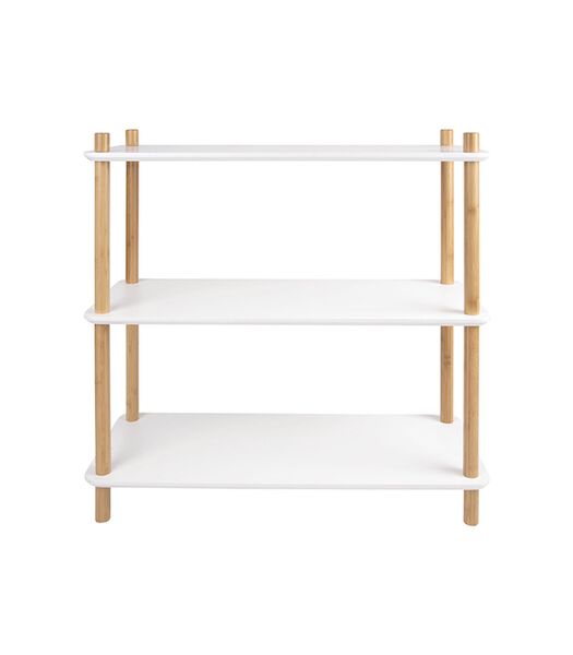 Armoire à étagères Simplicity - Blanc - 80x30x82,5cm