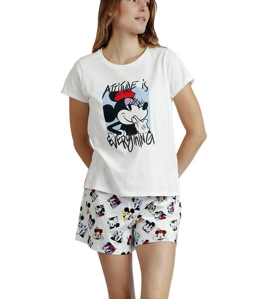 Korte t-shirt pyjama Attitude Is Everthing Disney
