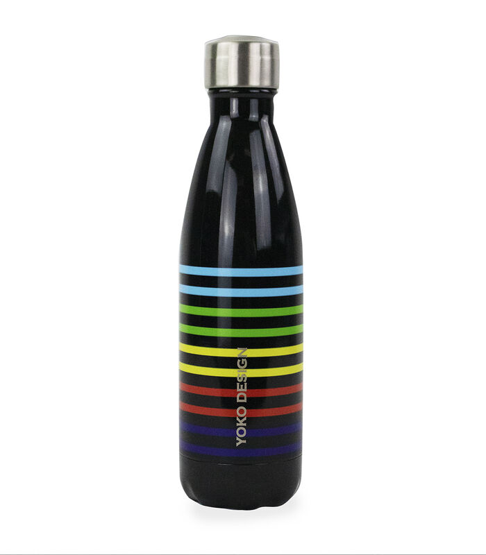 Bouteille isotherme 500 ml " rainbow " noire image number 0