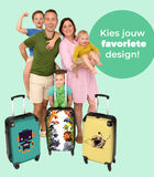 Bagage à main Valise avec 4 roues et serrure TSA (Animaux - Vert - Jungle - Enfants) image number 3