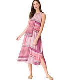 Midi-jurk met stoffen riem image number 0