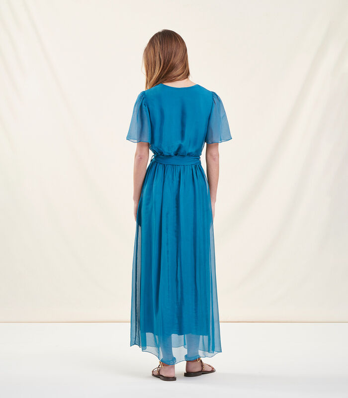 Lange blauwe jurk image number 2