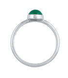 Ring Elli Premium Ring Dames Eenzaam Basis Groen Met Agaat Edelsteen In 925 Sterling Zilver Gerhodineerd image number 2