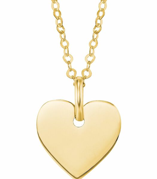 Ketting met hanger voor dames, goud 375 | hart
