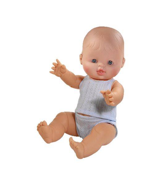 Gordi Babypop Jongen Wit Pyjama - 34 cm