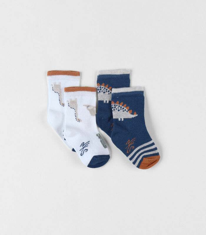 Set de 2 paires de chaussettes en tricot, canard/écru image number 1