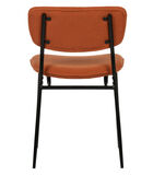 Lot de 2 chaises de table - Polyester - Orange - 77x48x52 - Dané image number 3