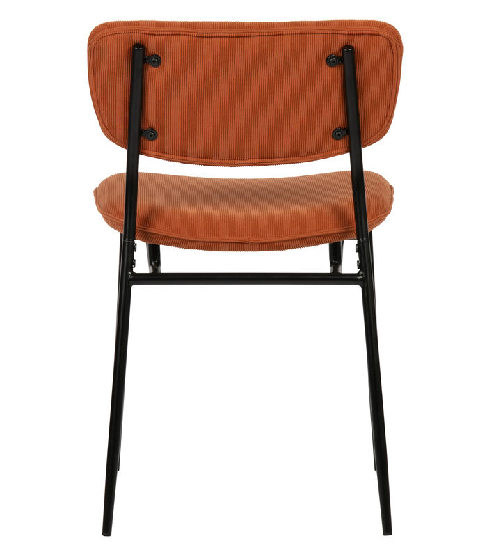 Lot de 2 chaises de table - Polyester - Orange - 77x48x52 - Dané image number 3