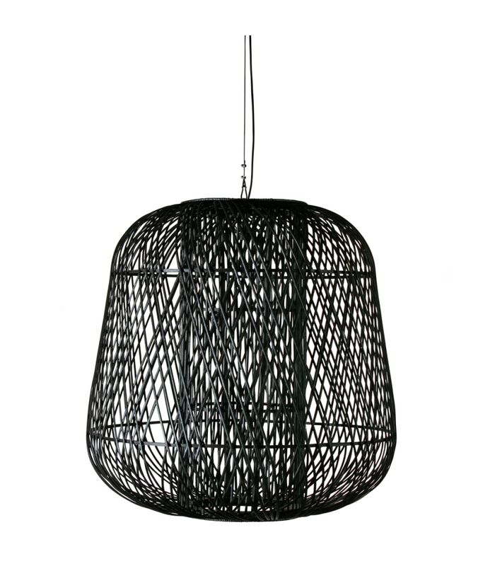 Lampe à Suspension - Bambou - Noir - 100x100x100 - Moza image number 0