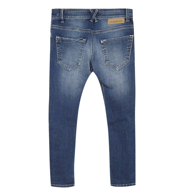 Verbleekte slim jeans image number 1