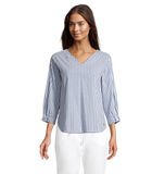 Gestreepte blouse 3/4e-mouwen image number 0