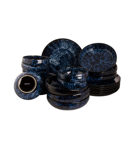 Serviesset Bama Blue Stoneware 6-persoons 24-delig Blauw
