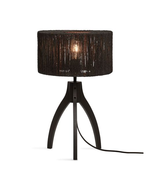 Lampe de Table Iguazu - Jute/Bambou Noir - Ø30x41cm