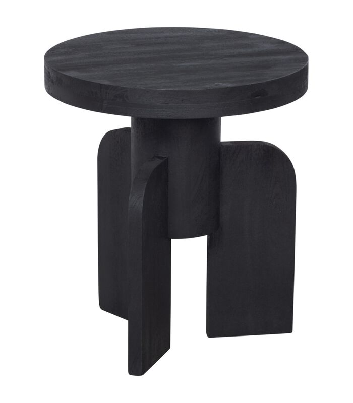 Table Basse - Bois De Manguier - Noir - 51x45x45  - Mori image number 1