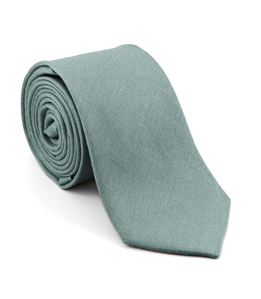 Cravate en lin turquoise clair - WHISPER - Fabriquée à la main