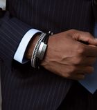 Bracelet en acier pour homme noir mat image number 1