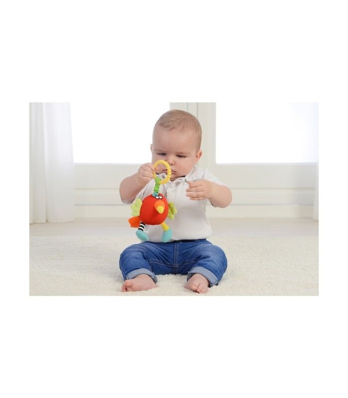 Toys baby speelgoed Classic papegaai Petra - 19 cm - kraamcadeau meisje / jongen - 0 jaar / 6 maanden image number 1