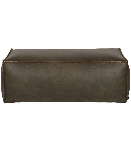 Rodeo Poef - Recycle Leer - Army - 43x120x60