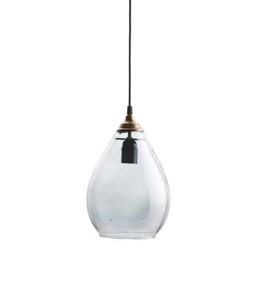 Simple Hanglamp L - Glas - Grijs - 28x14