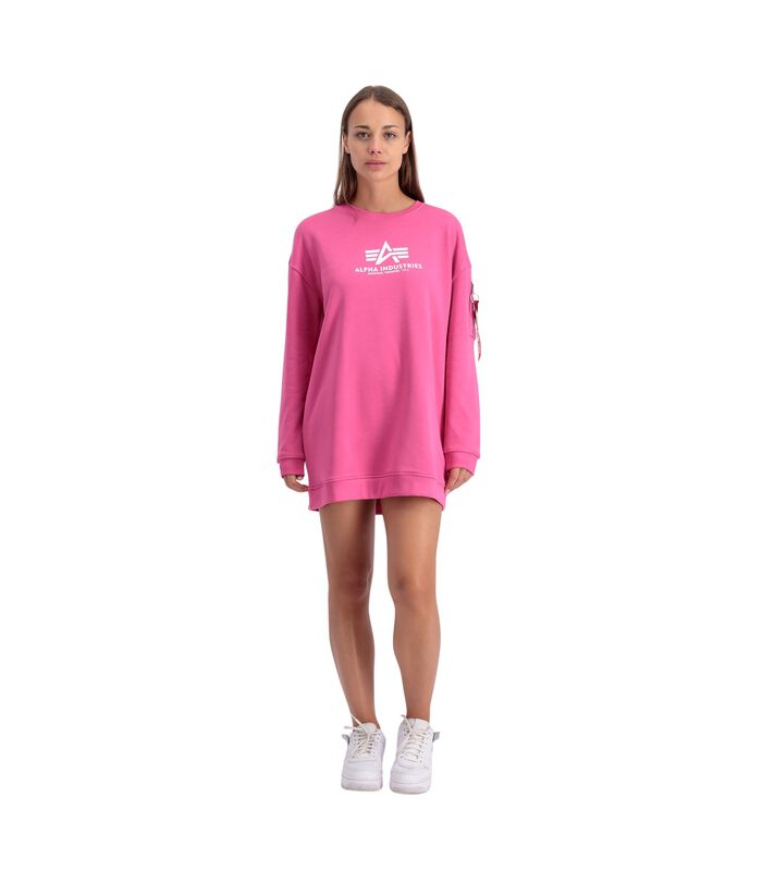 Sweatshirt lange oversized vrouw Basic image number 2