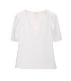 TIAGO blouse met korte mouwen en V-hals image number 4