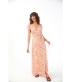 Malice jurk van 100% bedrukte zijde-viscose SALINAS image number 0