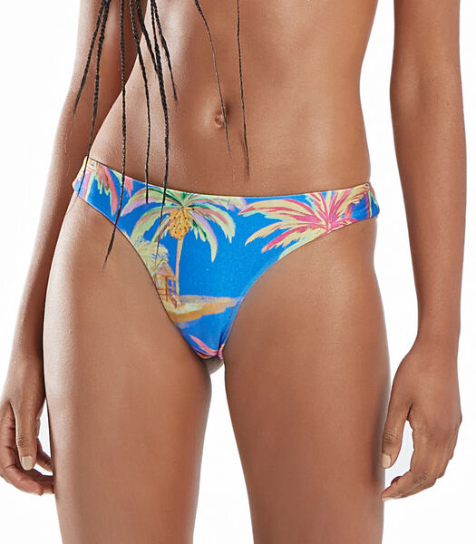 String De Bain Fixe Bleu Tropical - Bottom Bikini Joy Recanto