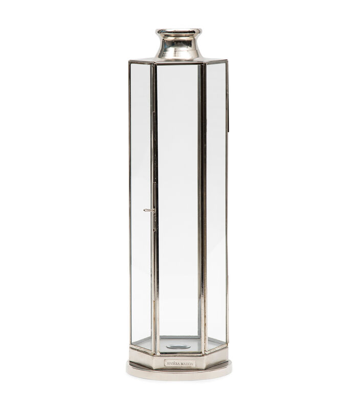 Riviera Maison Windlichten voor Binnen - Jolie French Glass Hurricane - Zilver - 1 Stuks image number 0