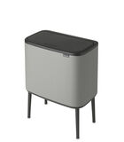 Bo Touch Bin, 3 x 11L - Mineral Concrete Grey image number 1