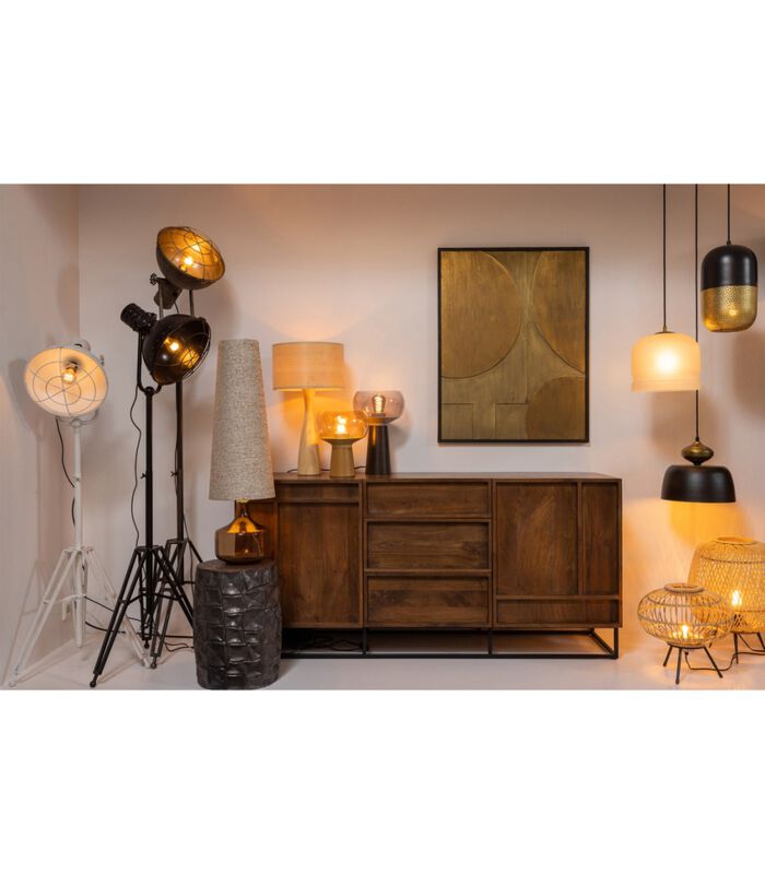 Exclusive Linne Hanglamp - Metaal - Zwart - 34x31x31 image number 4