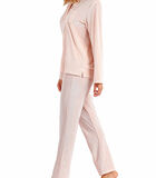Pyjama fluwelen outfit broek shirt Elegant Stripes image number 2