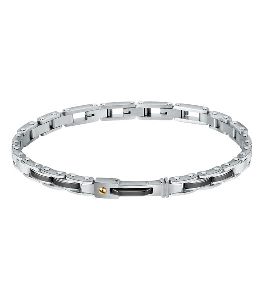 Bracelet en acier, acier, pvd or jaune, émail PREMIUM