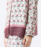 Pyjama met knopen van ecru viscose met print ZOÉ 606 image number 2