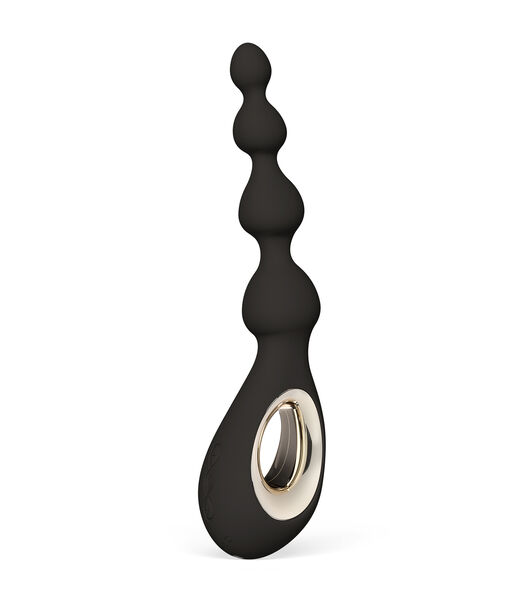 SORAYA Perles Masseur de perles anales, avec Technologie Bow- Motion et 8 modes de vibration, Vibromasseur anal, Noir